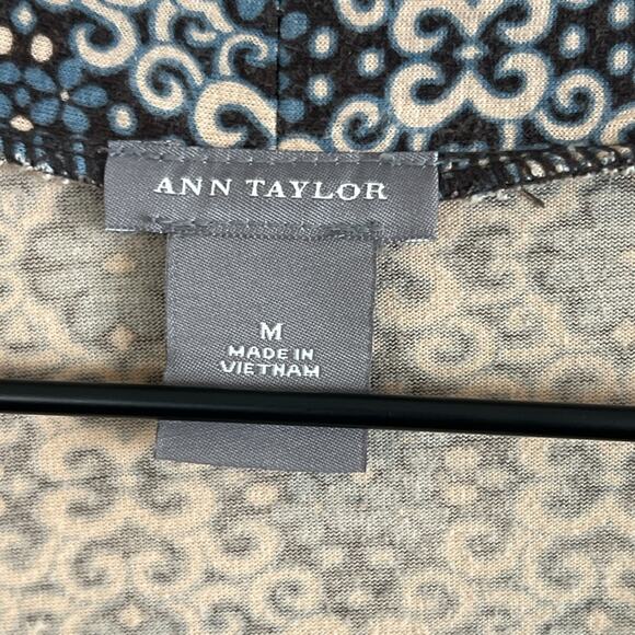 Vintage Y2K Ann Taylor Stretch Jersey Knit Long Sleeve Babydoll Top Medium Brown - Picture 3 of 5